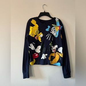 Disney Mickey and Friends Long-Sleeves Crop Top